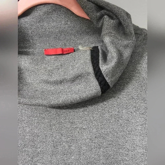 Heather Gray Knit Cowl Neck Sweaters Dress Women's Size L - Picture 6 of 7